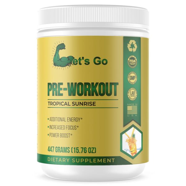 Let's Go Nutrients: Energized Pre-Workout Peach Mango Flavor